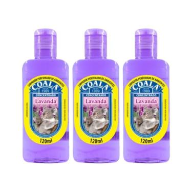 Imagem de Kit 3 Coala Limpador Perfumado Concentrado 120ml Produto De Limpeza Ambientes Fórmula Concentrada Banheiro Casa Canil Perfume Intenso (Lavanda)