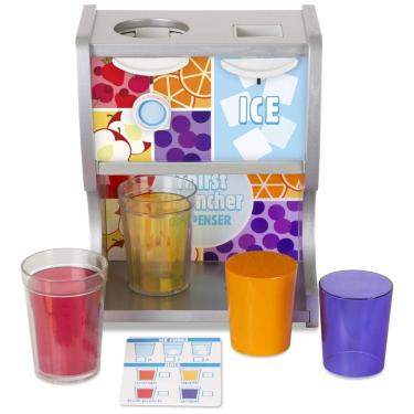 Imagem de Máquina de Bebidas Infantil de Madeira com Copos, Inserções de Suco e Cubo de Gelo para Crianças Acima de 3 Anos, Melissa & Doug