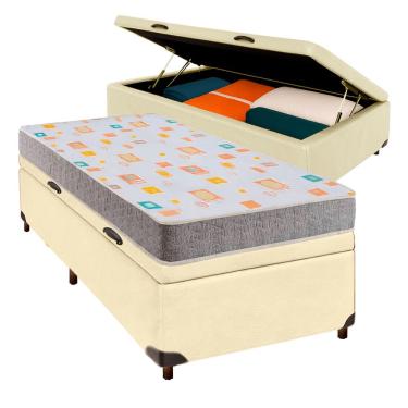 Imagem de Cama Box Bau Blindado Solteiro + Colchão D20 D20 Inducol