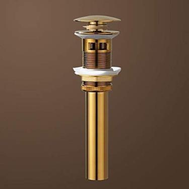 Imagem de RAUGAJ Torneiras, torneira de banheiro latão e mármore torneira de lavatório de banheiro misturador de água fria e quente torneira de pia montada no deck torneira/estouro pop-up