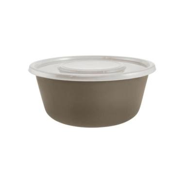 Imagem de Saladeira em Plástico com Tampa 4,6 l Zeek, BEGE CAMURÇA