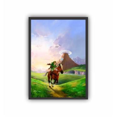 Imagem de Quadro Decorativo Games Zelda Ocarina of Time - Genérica, 33x24