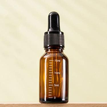 Imagem de Frasco conta-gotas com escala Âmbar Líquido Pipeta Frascos Aromaterapia Garrafas Recarregáveis de Viagem Óleo Essencial (15 ml)