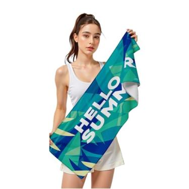 Imagem de Toalha esportiva refrescante 99 cm x 11 cm toalha de sensação fria para academia, corrida, ioga, pilates, macia, secagem rápida, respirável, leve, toalha de acampamento de verão, caminhadas, escaladas