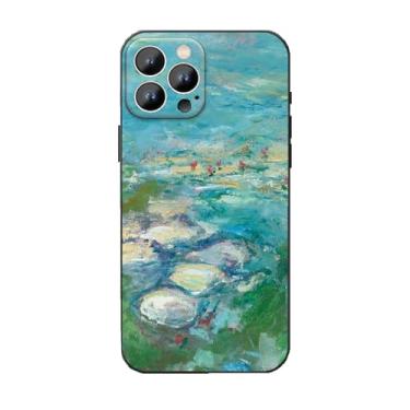 Imagem de Compatível com iPhone 13, Van Gogh Capa de telefone floral natural estética para iPhone 13, capa protetora de corpo inteiro TPU fina para mulheres e meninas (lírios de água branco, iPhone 13 Pro Max)