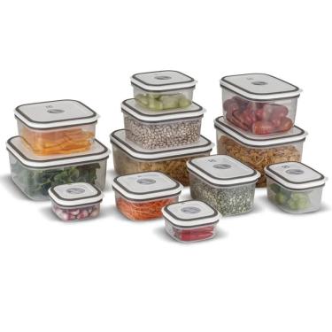 Imagem de Potes Herméticos de Plástico Cinza 12 Unidades - Electrolux