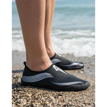 Imagem de Sapatilha Neoprene Aquatica Tenis Hibrido Vers Preto-Branco
