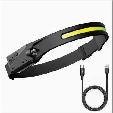 Imagem de Lanterna De Cabeça Recarregável Usb Led Com Sensor De Movime