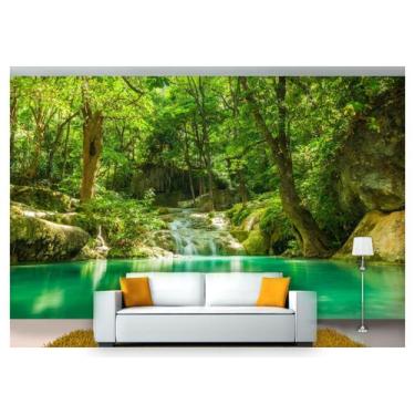 Imagem de Papel De Parede Cachoeira Natureza Mata 3D 6M² Nch210 - Você Decora