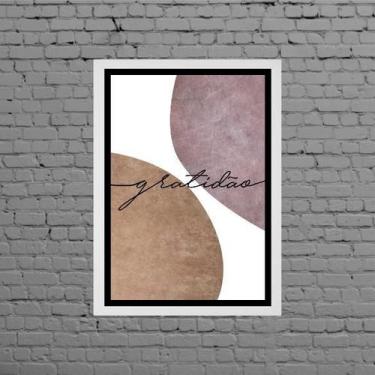 Imagem de Quadro Decorativo Gratidão Abstrato Roxo 45X34Cm - Quadros On-Line