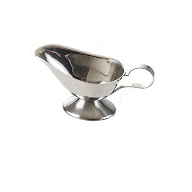 Imagem de Despeje o molho no prato molho labial sem gotejamento sal temperos molho barco cozinha restaurante molho bife lábio aço inoxidável molho barco molho caixa de armazenamento servidor de molho para