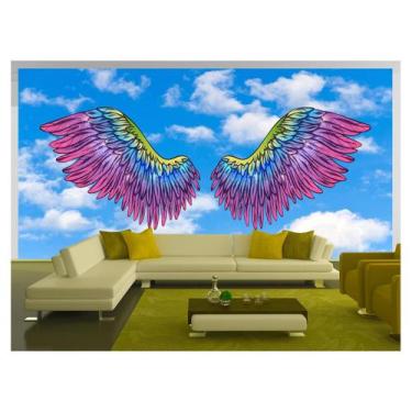 Imagem de Papel De Parede 3D Arte Asas Selfie Insta Cores 3,5M Tra332 - Você Dec