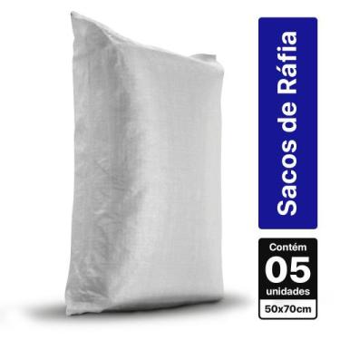 Imagem de Saco para entulho em ráfia 50 x 70 cm com 5 peças - MultiMarcas