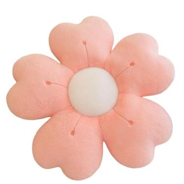 Imagem de Fenteer Almofada de chão em forma de flor, protetor de almofada para cadeira de jantar, tapete de assento multifuncional macio e fofo, almofada de leitura