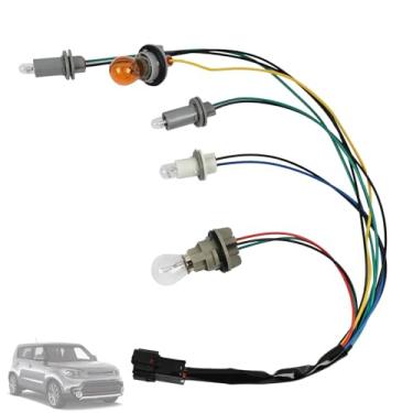 Imagem de Getfarway Suporte de soquete de chicote de fiação de luz traseira e lâmpadas 92450-B2000 compatível com Kia Soul 2013 2014 2015 2016 2017 2018 2019, chicote de fiação da lâmpada traseira LH/RH