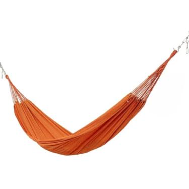 Imagem de Rede, Feita de AlgodãO Puro e DuráVel, Adequada Para Quartos, Varandas Ou Até Mesmo Viagens, Pois é FáCil de Transportar.(Laranja)