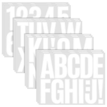 Imagem de Yuomeaz Adesivos de letras de 7,6 cm, adesivos brancos do alfabeto, letras de vinil autoadesivas para caixa de correio, álbuns, pôster, Natal, decoração de artesanato DIY