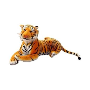 Imagem de Brinquedo De Pelúcia Tigre Gigante 50/75CM Realista Simulação De Anima