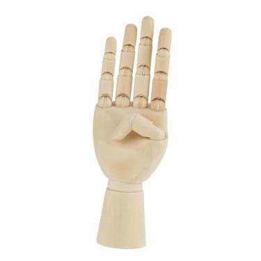Imagem de Generic Modelo de Mão de Madeira Dedos Flexíveis Articulados para Desenho de Poses Artísticas Manequim para Aspirantes a Artistas (Mão direita de 7 polegadas)