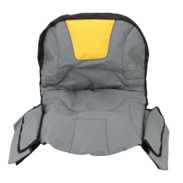 Imagem de Capa de assento para cortador de grama, à prova d'água, durável, ajustável, protetor de assento de trator para cortadores de grama, tratores, tecido oxford 600D, 48x40x35cm (Cinza Amarelo)