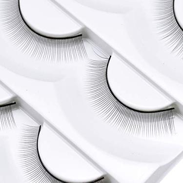 Imagem de 20 pares de cílios práticos para ensino de extensão de cílios, kit de prática de extensão de cílios postiços autoadesivos Naturals para cabeças de manequim