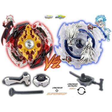 Imagem de Kit 2 Beyblade Burst + 2 Lançador God Spriggan Vs Luinor Shu e Lui - T
