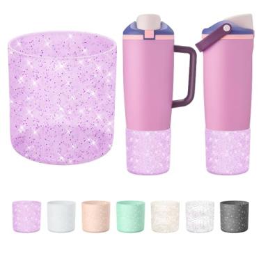 Imagem de BKBY Bota superior de silicone compatível com garrafas e copos FreeSip Sway Owala de 850 g e 1,134 g, capa de proteção grande antiderrapante para copo e garrafa Freesip Sway