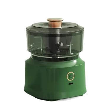 Imagem de Picador de Alho e Temperos Elétrico 250ml Mini Processador com Lâminas de Aço Inoxidável(Verde)