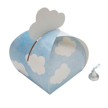 Imagem de Fun Express Caixas de lembrancinhas dobráveis de 10 cm x 14 cm Cloud Party Blue Sky - 12 peças