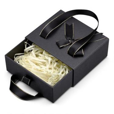 Imagem de Segbeauty Gaveta preta caixa de presente portátil, caixa de presente vazia para presentes para mulheres e homens, mini caixas de armazenamento decorativas com fita para viagem, frascos de perfume