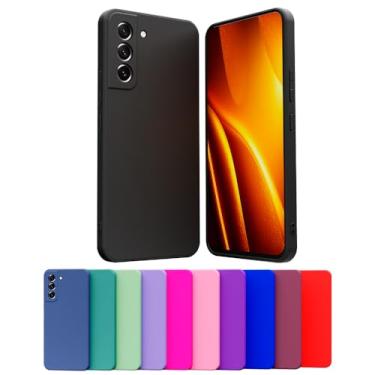 Imagem de Capa Case Celular Compatível Samsung Galaxy S21 FE Silicone Macio Interior Veludo Proteção De Câmera (CINZA CHUMBO)