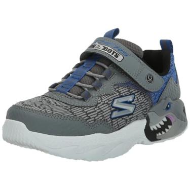 Imagem de Skechers Tênis masculino Creature-Lights, Carvão/Azul, 12.5 Little Kid