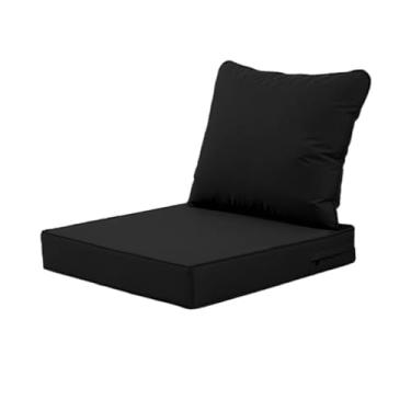 Imagem de Yadlan Almofadas para móveis de jardim com conjunto de almofadas para o encosto, almofadas impermeáveis para assentos de exterior sala de estar para casa carro sofá e cadeiras F 51 * 51 * 10 + 51 * 51