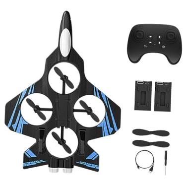 Imagem de Dynwave Avião planador de controle remoto, acessório para sacolinha de, presente prático para crianças, avião a jato de controle remoto com luz, Bateria Azul 2