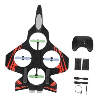 Imagem de Dynwave Avião planador de controle remoto, acessório para sacolinha de, presente prático para crianças, avião a jato de controle remoto com luz, Bateria Vermelha 2