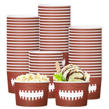Imagem de FVEOCR Tigelas de lanche de futebol, tigela de servir, dia de jogo, tigelas de futebol, suprimentos de festa, tigelas de servir descartáveis, balde de papel de futebol para jantares temáticos de
