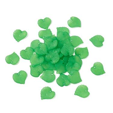 Imagem de Beadthoven 100 peças pingentes de contas de folha de acrílico fosco transparente fosco contas pequenas folha de glória da manhã contas de planta para brincos de plantas com contas colares pulseiras