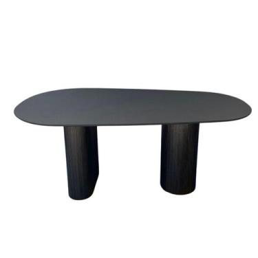 Imagem de Mesa de Jantar Orgânica Gabriela 180x100cm Madeira Ébano - Modelar Mov