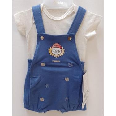 Imagem de Conjunto Curto Menino jardineira Blusa Le Bhua Paraiso 13710 - Le Bhua