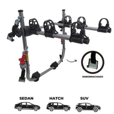 Imagem de 19 - Transbike FIRE Suporte para 3 bicicletas Sedan Hatch MTB Speed