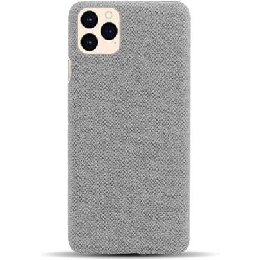 Imagem de KAVJU Capa para Apple iPhone 14 Plus 6,7 polegadas 2022, capa traseira de pano rígido respirável à prova de choque [proteção de tela e câmera] (cor: cinza claro)