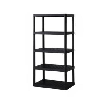 Imagem de Estantes de Plástico Modulares - Opções 3 ou 5 Andares, Prateleiras Multiuso, Ideal para Livros, Quarto, Cozinha e Organização Doméstica (5 Andares)