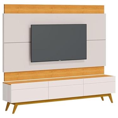 Imagem de Rack Bancada 3 Gavetas e Painel para Tv Classic 2.2 Off White Nature - Imcal