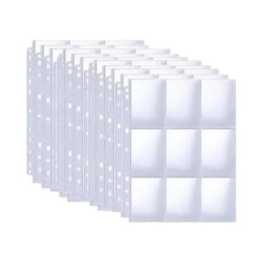 Imagem de Pacote Com 50 Folhas De Plástico Transparente Para Fichário, Dupla Fac