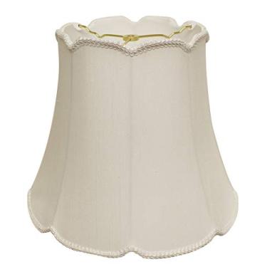 Imagem de Abajur macio elegante para ambiente aconchegante, design de cilindro inclinado, decoração de sala de estar ou quarto, branco