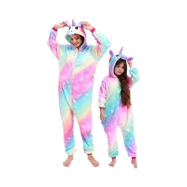 Imagem de Pijama Unissex Adulto Kigurumi De Unicórnio, Fantasia De Desenho Anima