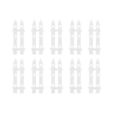 Imagem de Decoração De Cerca Para Árvore De Natal Em Plástico Branco, 10, 15, 20