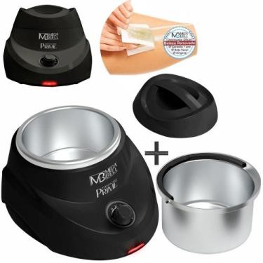 Imagem de Termocera Mega Bell Aquecedor Cera Quente +Refil 500G, Preto, Bivolt -