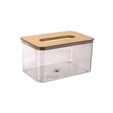 Imagem de VHDY85KA Porta-lenços estilo japonês capacidade multifuncional caixa de lenços de madeira criativa sala de estar mesa guardanapo caixa de papel caixa de lenços (médio)