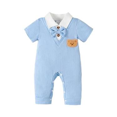 Imagem de Macacão De Verão Para Bebê Menino Recém-Nascido Com Design De Cervo Fo